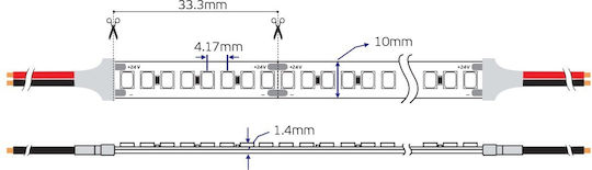 VK Lighting LED Strip 24V Natural White Light 2m Type SMD2835