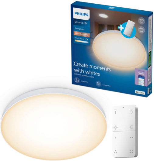 Philips Таванно Осветително Тяло 7.5см Бяло