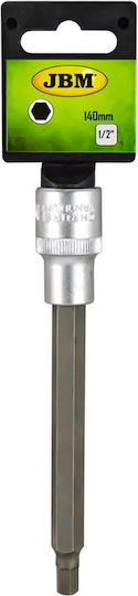 JBM Spritzfilter Wasserhahn Bit-Stecknuss mit Inbusschlüssel-Bit und Antriebsvierkant 1/2'' Größe H5x140mm 1Stück