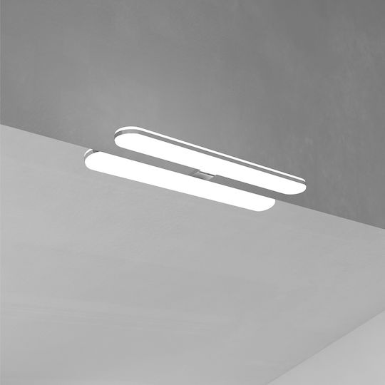 Karag Luz Lamp Wall with Integrated LED Silver 45x7.5cm
