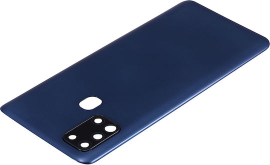 Capac Spate din Sticlă cu Lentilă pentru Cameră Samsung Galaxy A21s A217 2020 Aftermarket Plus Albastru