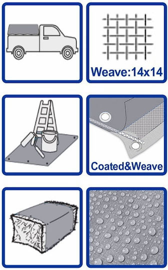 Wadfow Wasserdichter Planen 180gr/m² 6x4m Licht Typ Mehrfarbig