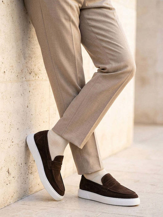 Brown Suede Men's Loafers
