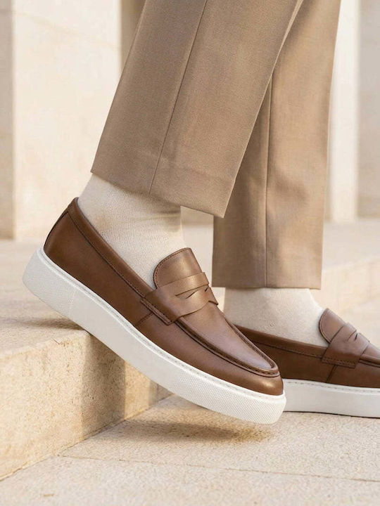 Leather Men's Loafers in Brown