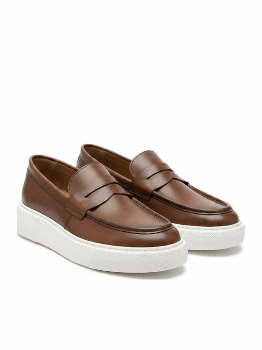 Leather Men's Loafers in Brown