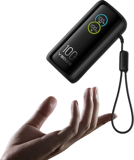 Veger W2099 Powerbank 20000 mAh 100 W mit USB-A-Anschluss und 2 USB-C-Anschlüssen, Power Delivery, Schwarz