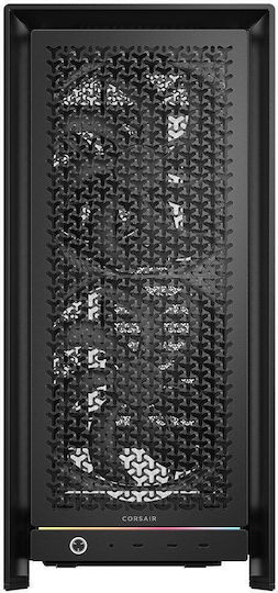 5000D Gaming Midi Tower Computer Case with Side Window Black