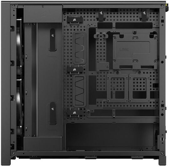 5000D Gaming Midi Tower Computer Case with Side Window Black