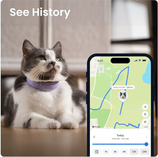 Tractive Cat 6 Mini Lavender Gps Pet Tracker Γάτας Κολάρο