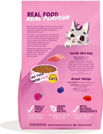 Fresh Dry Cat Food Grain-Free For Neutered Cats With Duck / Chicken / Meat 0.325kg