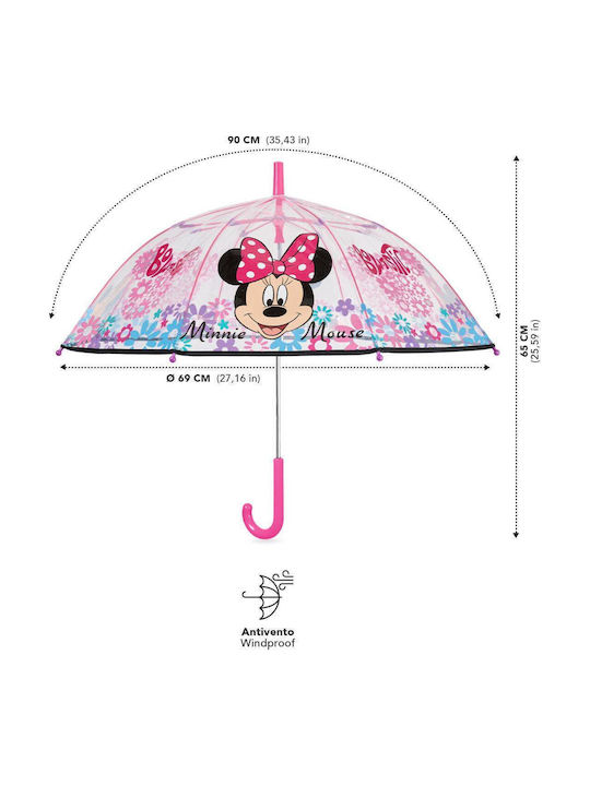 Rain Kids’ Curved Handle Umbrella Multicolour
