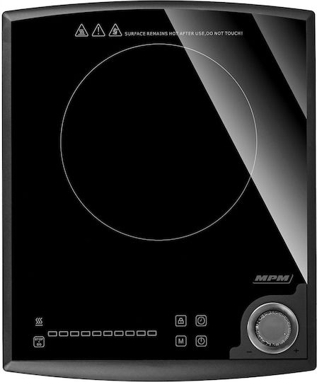 MPM Single Black Induction Countertop Burner