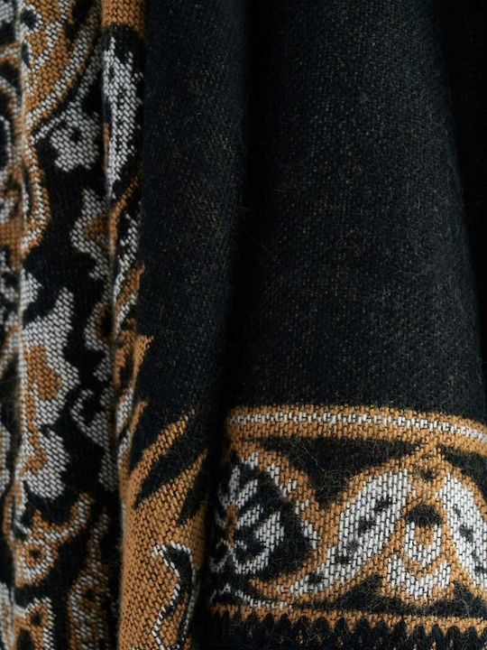 Poncho de damă negru