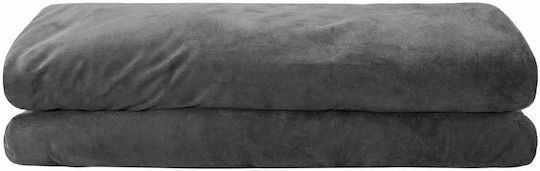 vidaXL Single Blanket 155x220cm Anthracite