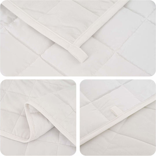 vidaXL Super Double 220x260 cm White