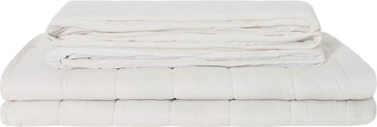 vidaXL Sofa Blanket 138x200cm White
