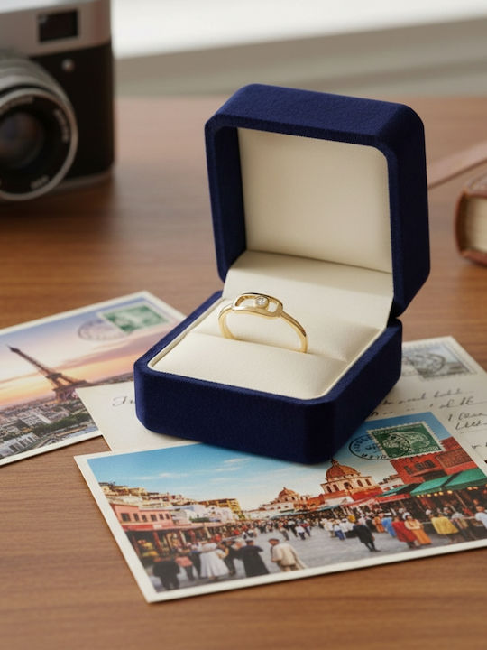 Damen Ring mit Zirkonia aus Gold 9K