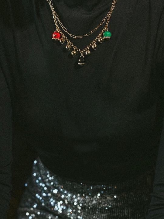 Oxette Necklace Double Talisman Gold Plated
