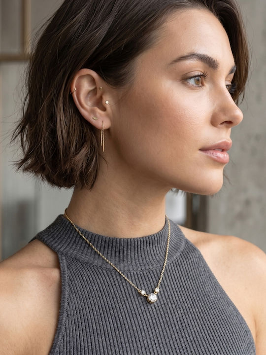 Loisir Necklace with design Heart from Steel with Zircon
