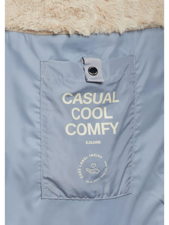 Women's Light Blue Winter Puffer Jacket