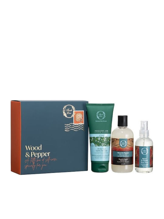 Fresh Line Wood & Pepper Set de Îngrijire pentru Curățarea Corpului