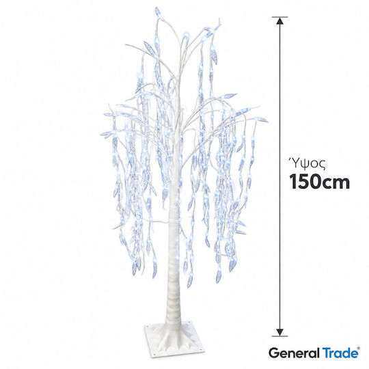 Illuminated Christmas Decorative Willow Tree with Natural Appearance 150 cm White