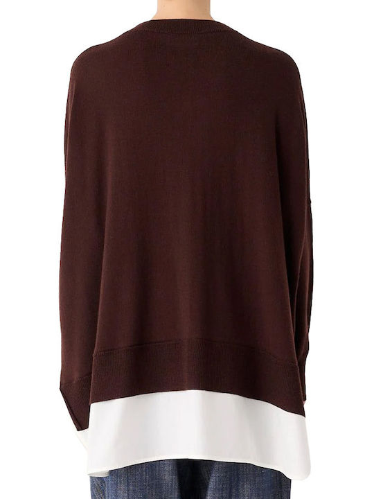 Women's Knitted Cardigan in Burgundy