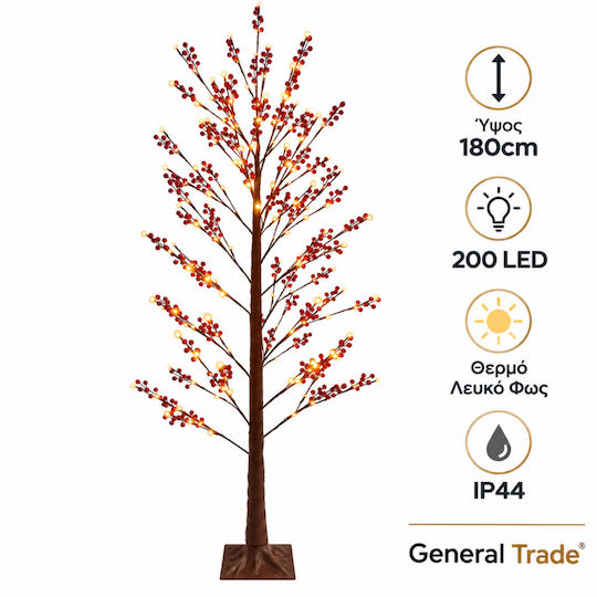 Illuminated Outdoor Christmas Decorative Tree 180 cm White