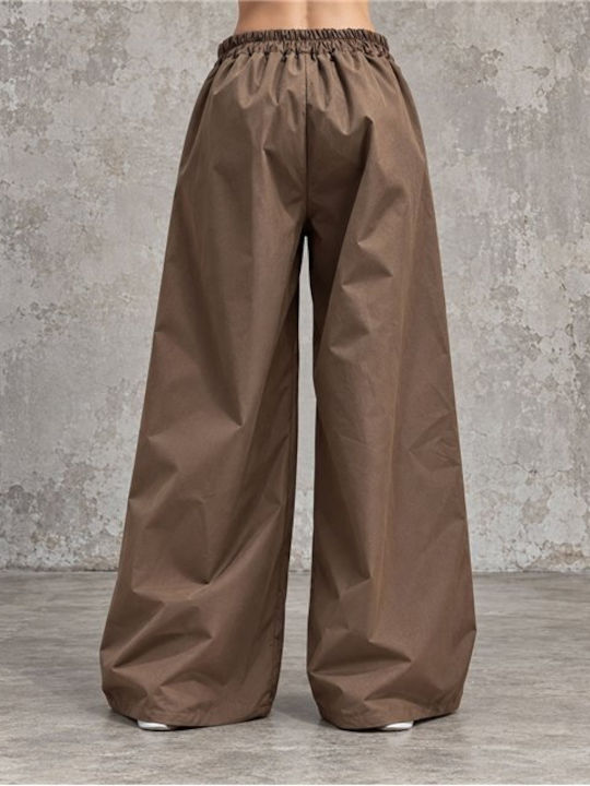 Damenhose mit Hoher Taille Braun