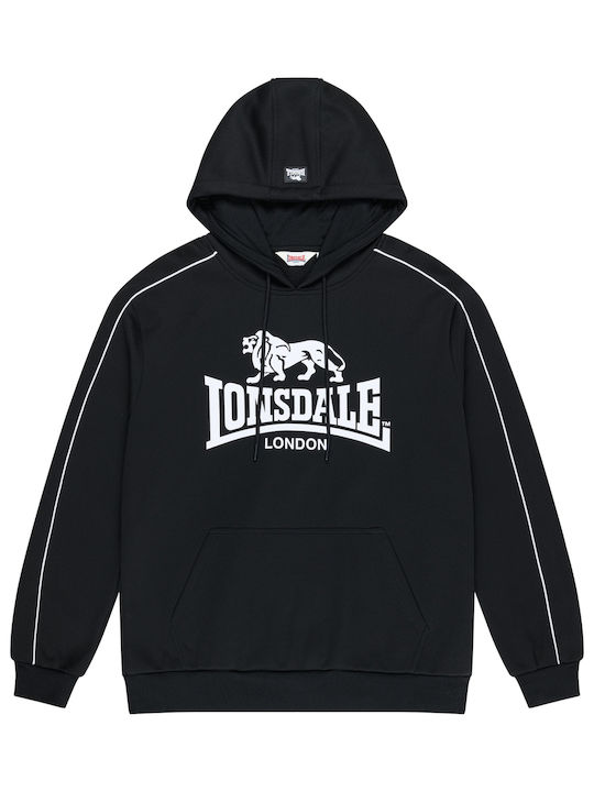Lonsdale Суитшърт с Качулка Черен