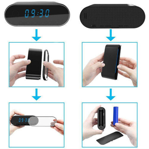 Ip07 WiFi Hidden Camera Clock 1080p with Memory Card Slot