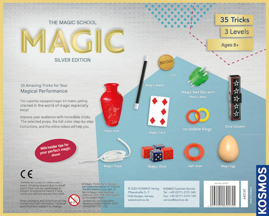 Kosmos Magic School Magic Set Kids 35 Tricks Across 3 Levels Accessories Video Tutorials Ages 8+