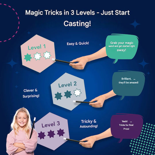 Kosmos Magic School Magic Set Kids 35 Tricks Across 3 Levels Accessories Video Tutorials Ages 8+