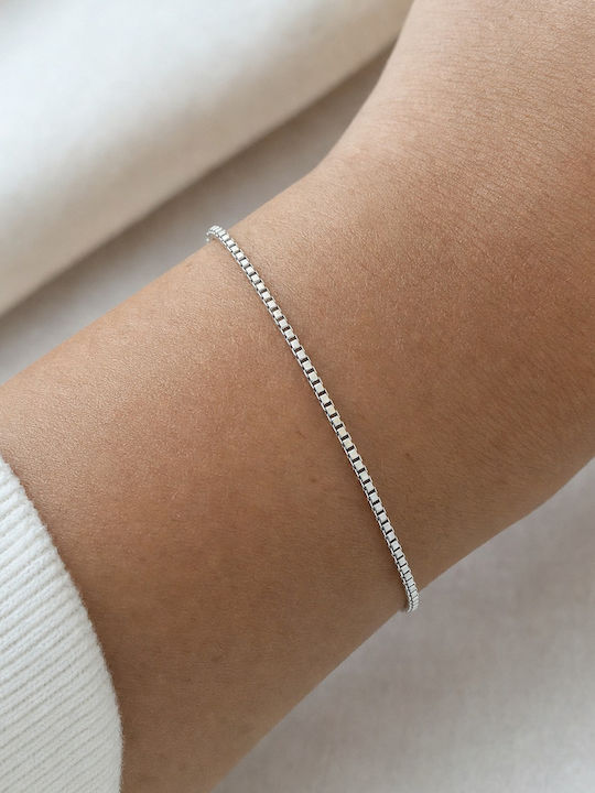Lysea Women's Silver Chain Bracelet with Diamond Lysea Women's Silver Chain Bracelet with Diamond