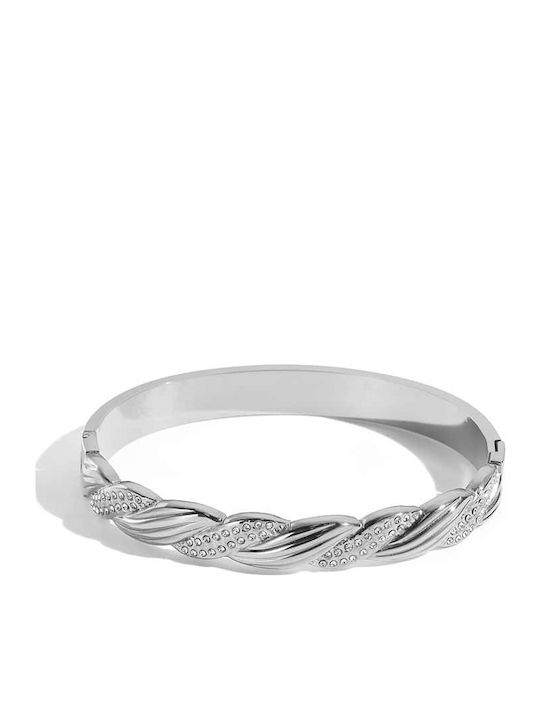 Lysea Women's Steel Cuff Bracelet with Zircon Lysea Women's Steel Cuff Bracelet with Zircon
