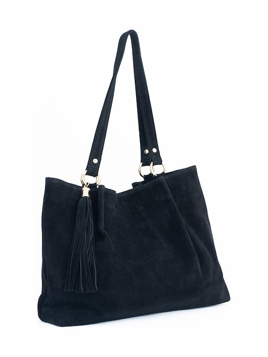 Grey Leather Women's Shoulder Bag