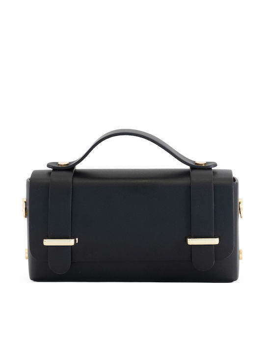 Damen-Ledertasche mit Klappe in Olivgrün