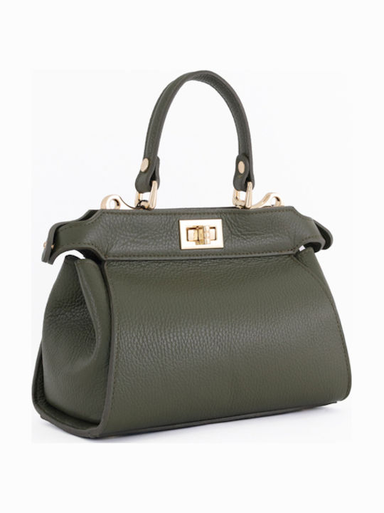 Leather Women's Satchel Bag Beige / Vanilla