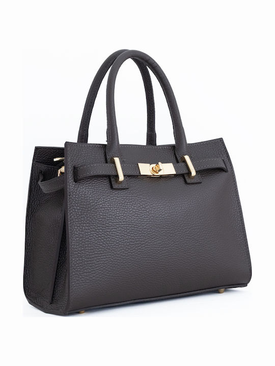 Leather Women's Satchel Bag Beige