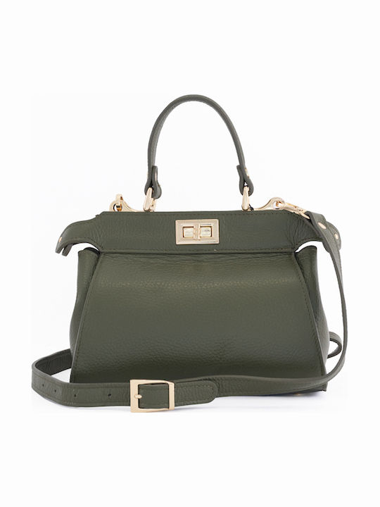 Leather Women's Satchel Bag Beige / Vanilla