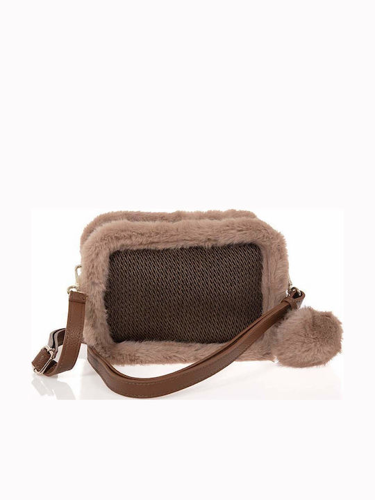 Madlin Fur Women's Crossbody Bag Brown