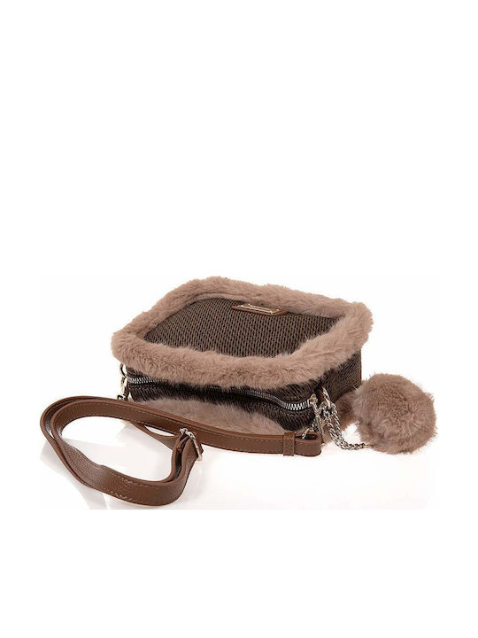 Madlin Fur Women's Crossbody Bag Brown