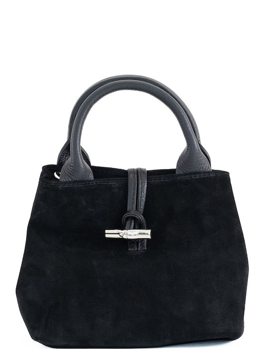 Burgunderrote Damen-Schultertasche aus Leder
