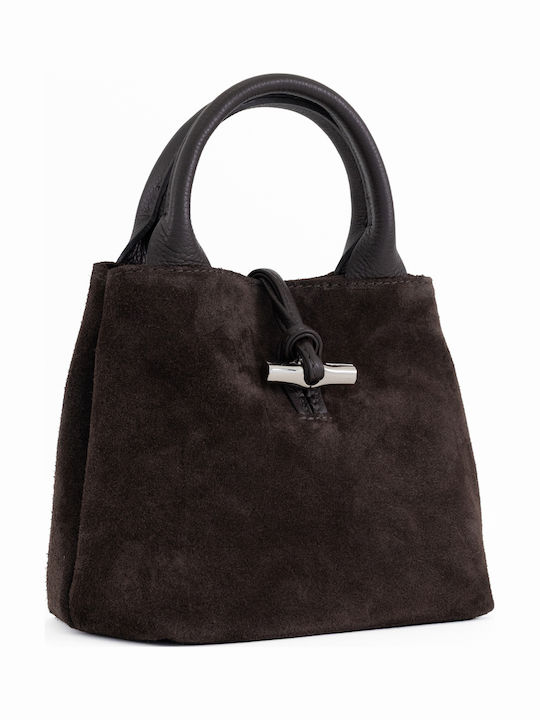 Grey Leather Women's Shoulder Bag