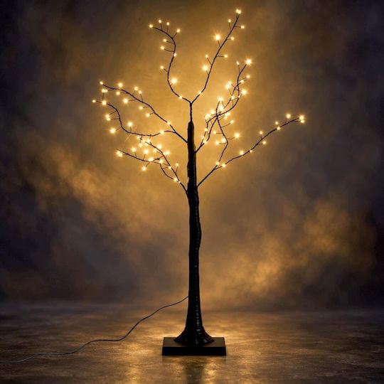 Illuminated Christmas Decorative Plastic Tree 90 cm Outdoor Black