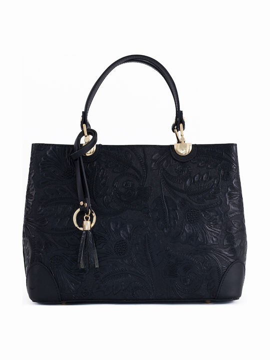 Burgunderrote Damen-Schultertasche aus Leder