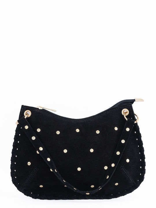 Burgunderrote Damen-Schultertasche aus Leder