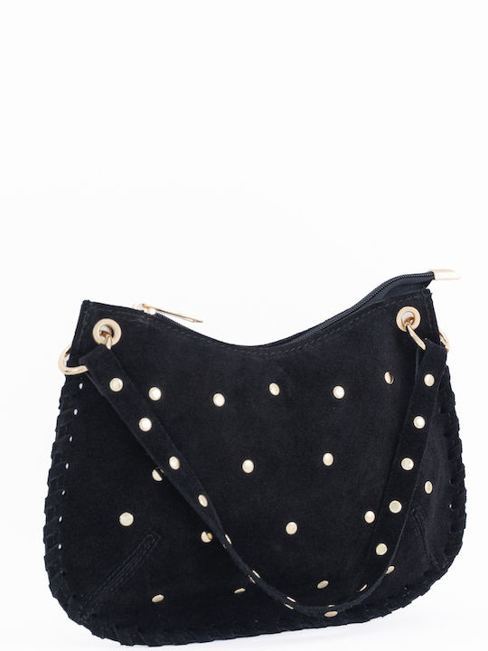 Burgunderrote Damen-Schultertasche aus Leder