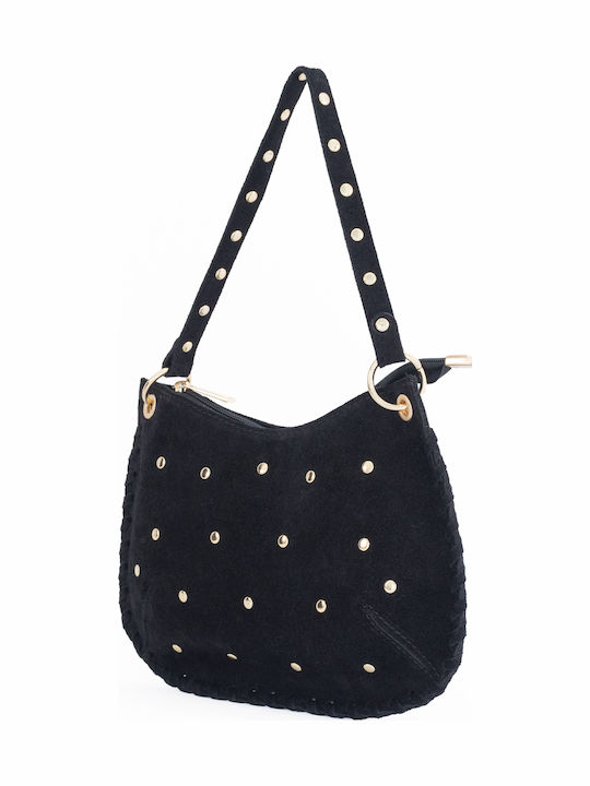 Burgunderrote Damen-Schultertasche aus Leder