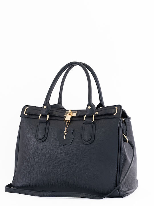 Olivegrüne Damen-Schultertasche aus Leder
